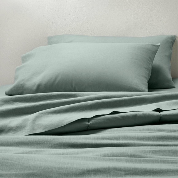 Casaluna Bedding Casaluna King Size Pillow Cases Linen Sage Green
